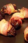 Bacon Wrapped Stuffed Dates appetizer recipe