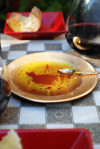Crusty Bread with Extra Virgin Olive Oil, Balsamic Vinegar, and Chili Flakes Italian appetizer recipe