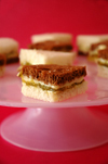 Pickled Camembert Cocktail Sandwiches appetizers recipe by Marin French Cheese Company Rouge et Noir.