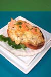 Crab Crostini with Baby Shrimp seafood appetizer recipe