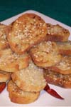 Garlic-Sesame Crostini Italian appetizer recipe
