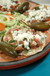 Sopes with Beans and Cheese Mexican recipe 