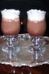 Hot Chocolate with Peppermint Schnapps