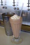 Milkshake with chocolate and vanilla ice cream recipe