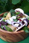 Lettuce, Artichokes, Mushrooms, and Blue Cheese Salad recipe