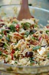Orzo Salad with Sun-Dried Tomatoes, Roasted Peppers, Black Olives, and Feta Cheese recipe