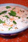 Cucumber-Mint Raita yogurt Indian recipe