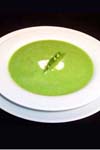 Pea Soup with Tarragon-Sour Cream Topping recipe