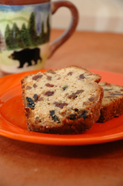 Dried Cherry and Amaretto Nut Bread recipe. Easy Christmas bread recipe  for gifts and good eating. Beyond Wonderful Baking Expert, Catherine Christensen.