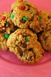Monster Cookies recipe. Easy Christmas holiday cookie recipe by Beyond Wonderful Baking Expert, Catherine Christensen