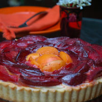 Summer Fruit Tart with Red Plums and Apricots dessert recipe