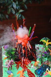 The Amazing Erupting Volcano Cake recipe. Beyond Wonderful Baking Expert, Catherine Christensen.