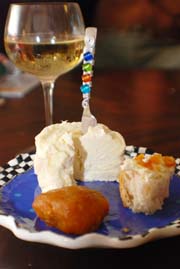 Cheese and Wine Pairing: La Tur  Cheese with St. Michael-Eppan Pinot Grigio Wine appetizer cheese tray. By Beyond Wonderful Cheese Expert, Mark "The Cheese Dude" Todd.