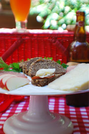 Cheese and Beer Pairing Fiscalini Cheddar Cheese with Chemay Ale, Peres Trappist Cinq Cent appetizer cheese tray. Beyond Wonderful Cheese Expert, Mark "The Cheese Dude" Todd.