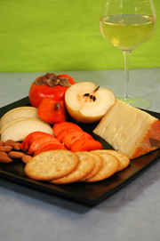 Allg&auml;uer Bergk&auml;se cheese tray recipe with Alsatian Pinot Blanc wine.