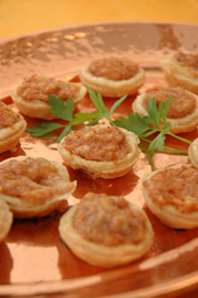 Easy Camembert and Ham Tarts appetizer recipe by Marin French Cheese Company&mdash;Rouge et Noir.