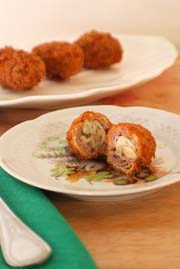 Oyster and Sausage fritters Irish pub food recipe by Se&aacute;n Canavan of O&rsquo;Reilly&rsquo;s Holy Grail in San Francisco. Beyond Wonderful Guest Chef.