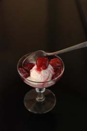 Cherries Jubilee dessert recipe.
