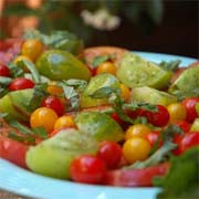 Heirloom tomato salad with basil recipe