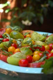 Heirloom Tomato Salad with Basil recipe.