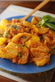 Summer Squash with Fennel recipe using summer produce.