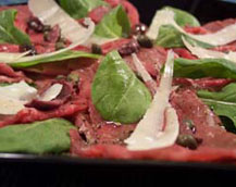 Carpaccio antipasto Italian recipe
