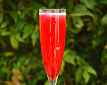 Raspberry Bellini cocktail Brunch Italian recipe
