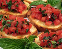 Tomato-Basil Brushetta Italian antipasto recipe