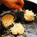 Spoon the mixture into a hot pan.