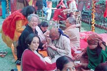 Mendhi wallahs at work.