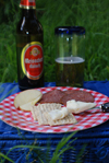 Cheese and Beer Pairing: Teleme Cheese and K&ouml;lsch Beer appetizer cheese tray.