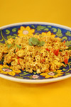 Indian Rumble-Tumble Scrambled Eggs breakfast brunch recipe.