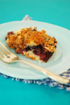 Buckle fruit pan dessert recipe using blueberries