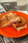 Grilled Reuben Sandwich recipe with Swiss cheese.