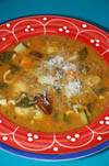Minestrone Soup Italian recipe.