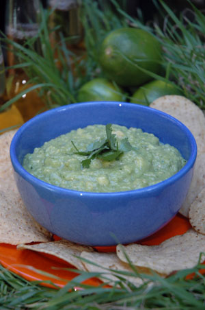 Tomatillo Guacamole dip Mexican appetizer recipe