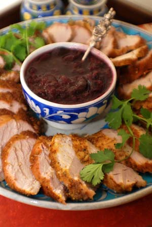 Spiced Pork Tenderloin with Cherry Chutney recipe. 