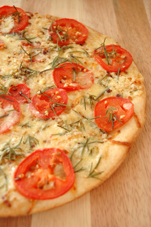 Quick and easy International Pizza with Schloss Cheese recipe by the Marin French Cheese Company&mdash;Rouge et Noir.