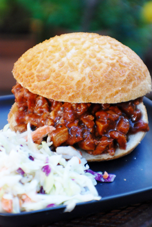 Barbecued Pork Tenderloin sandwich recipe.