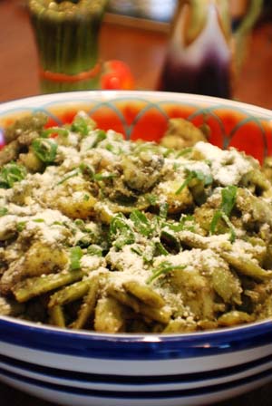 Patate Fagioli (Green Beans and Potatoes with Pesto) Italian recipe.