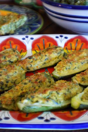 Zucchini Pieni Stuffd Summer Squash Italian recipe.