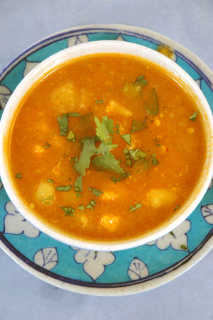 Spicy Cauliflower-Potato Soup recipe.