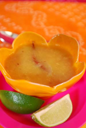 Indian Dal Soup recipe. Made with Moong Dal Indian recipe.